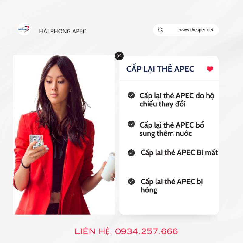 Dịch vụ tư vấn cấp lại Thẻ APEC 1 Dịch vụ cấp lại thẻ APEC
