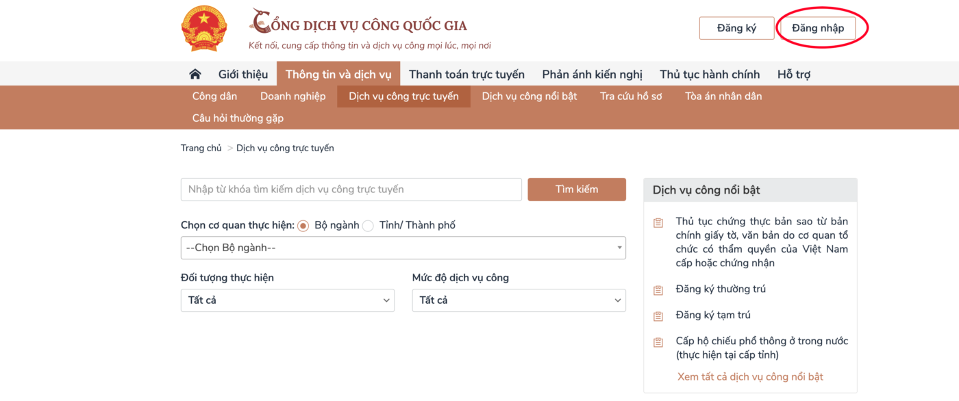 Hướng dẫn làm hộ chiếu phổ thông online tại nhà 8 đăng nhập cấp hộ chiếu online